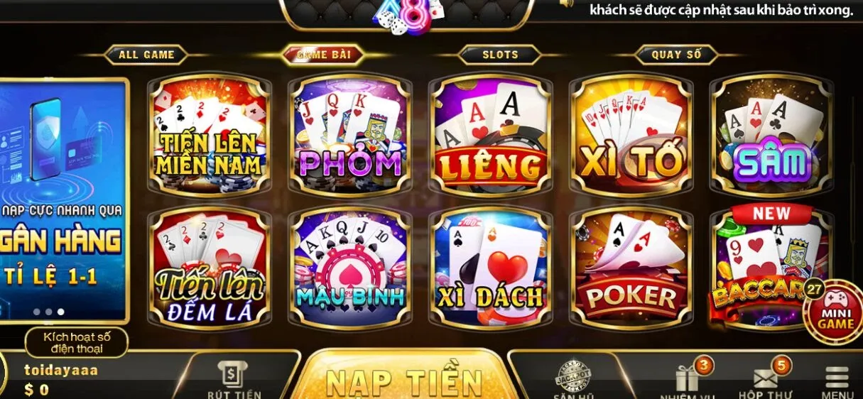 Top game bài đổi thưởng đặc sắc không thể bỏ lỡ tại X8